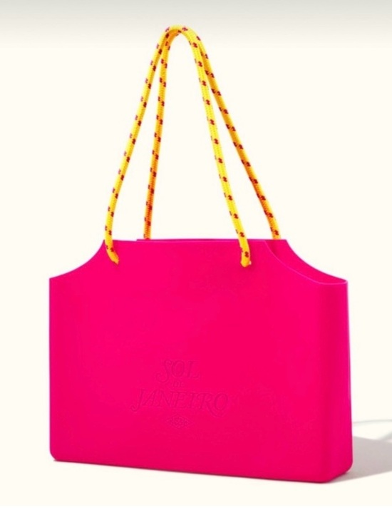 Sol de Janeiro Handbags - 🤍New Sol De Janeiro  Pink Tote Bag with Yellow Rope Handles🤍